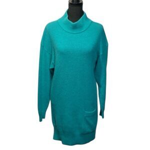 Vintage Lambswool Angora Turquoise Sweater Dress